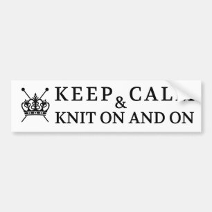 Pegatina Para Coche Tejido Mantener el Knit Calmado/Artesanado