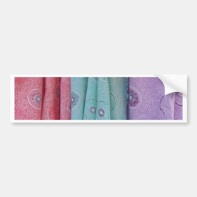 Pegatina Para Coche Tela Colorida Estampada (Frente)