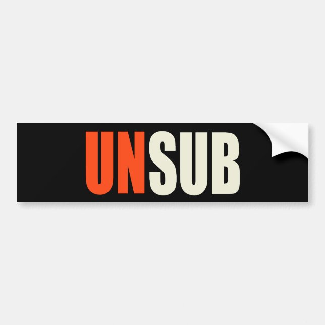 Pegatina Para Coche Tema el desconocido de Unsub (Frente)