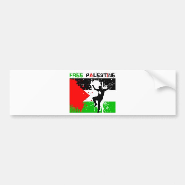PEGATINA PARA COCHE TEMA LIBRE DE PALESTINA (Frente)
