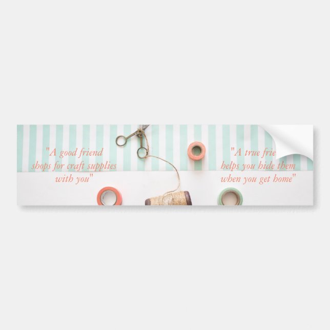 Pegatina Para Coche Tema Pastel True Friend Craft (Frente)