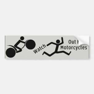 Pegatina Para Coche Tenga cuidado para las motocicletas