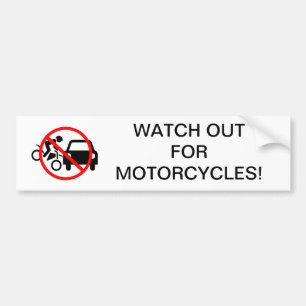 Pegatina Para Coche Tenga cuidado para las motocicletas