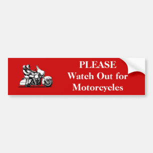 Pegatina Para Coche Tenga cuidado POR FAVOR para las motocicletas