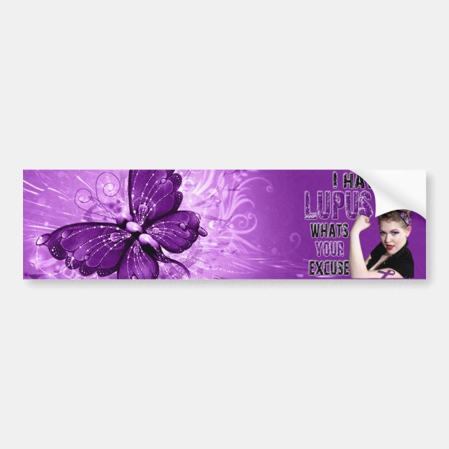 Pegatina Para Coche Tengo LUPUS cuál es su excusa (Frente)