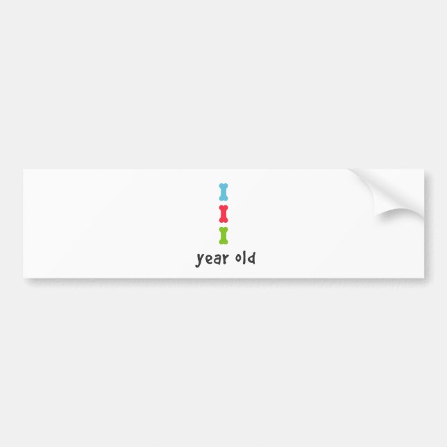 Pegatina Para Coche Tengo un año de edad (Frente)