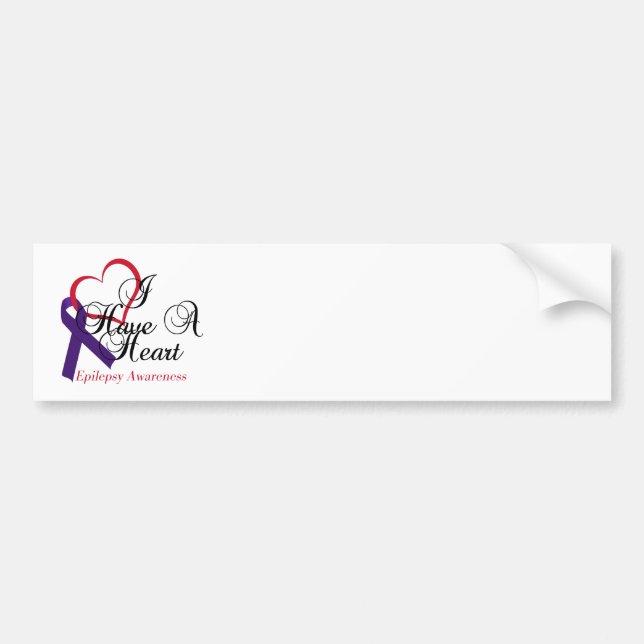 Pegatina Para Coche Tengo una conciencia de la epilepsia del corazón (Frente)