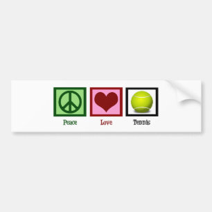 Pegatina Para Coche Tenis del amor de la paz