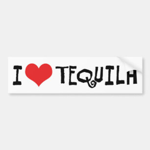 Pegatina Para Coche Tequila Corazón que Amo