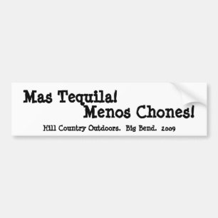 Pegatina Para Coche Tequila Menos Chones del Mas