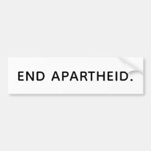 Pegatina Para Coche TERMINAR CON EL APARTHEID Hankamer Artjunkhaus PAZ