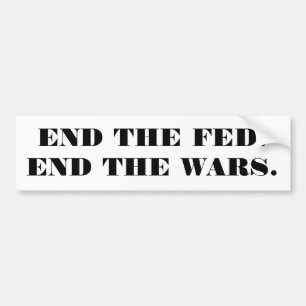 PEGATINA PARA COCHE TERMINE LAS GUERRAS DE FED END THE