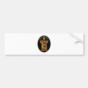 PEGATINA PARA COCHE TERRIER AIREDALE