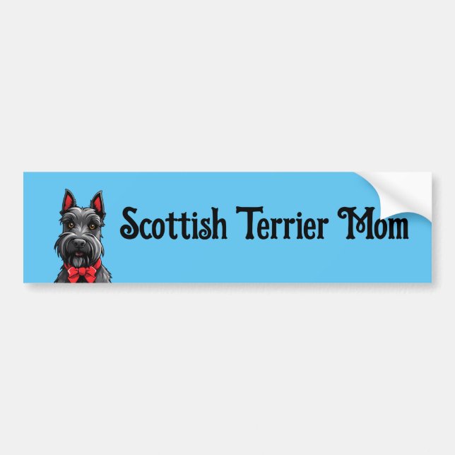Pegatina Para Coche Terrier escocés (Frente)