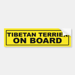 Pegatina Para Coche Terrier tibetano a bordo