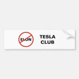 Pegatina Para Coche Tesla - CLUB ANTI ELON TESLA