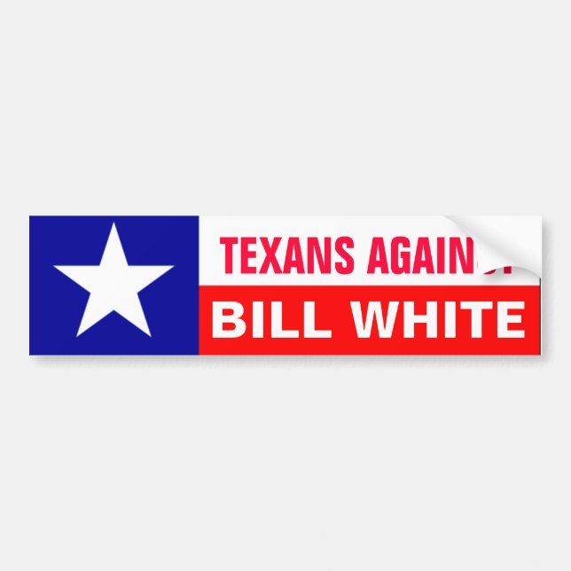 Pegatina Para Coche Texans contra el blanco de Bill (Frente)