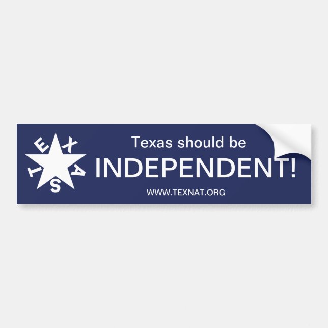 Pegatina Para Coche Texas debería ser INDEPENDIENTE (Frente)