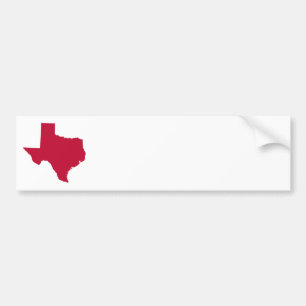 Pegatina Para Coche Texas en rojo