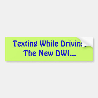 Pegatina Para Coche Texting mientras que conduce: El nuevo DWI…
