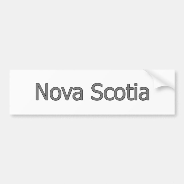 Pegatina Para Coche Texto de Nueva Escocia (Frente)