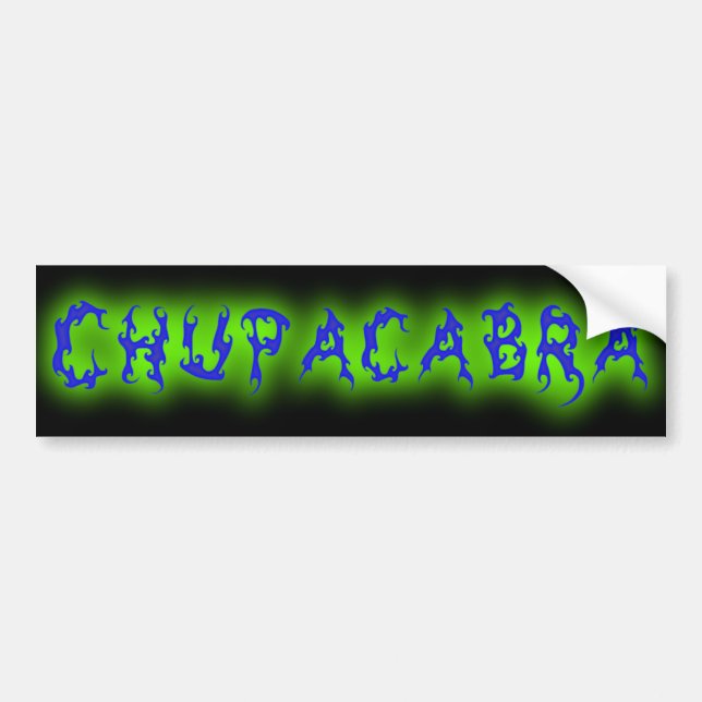 Pegatina Para Coche Texto del Chupacabra (Frente)