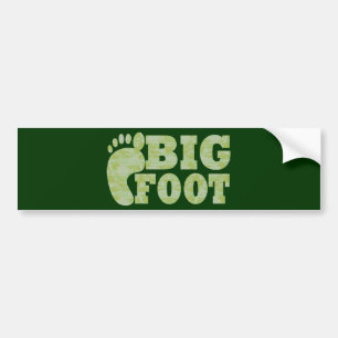 Pegatina Para Coche Texto verde de Bigfoot del camuflaje