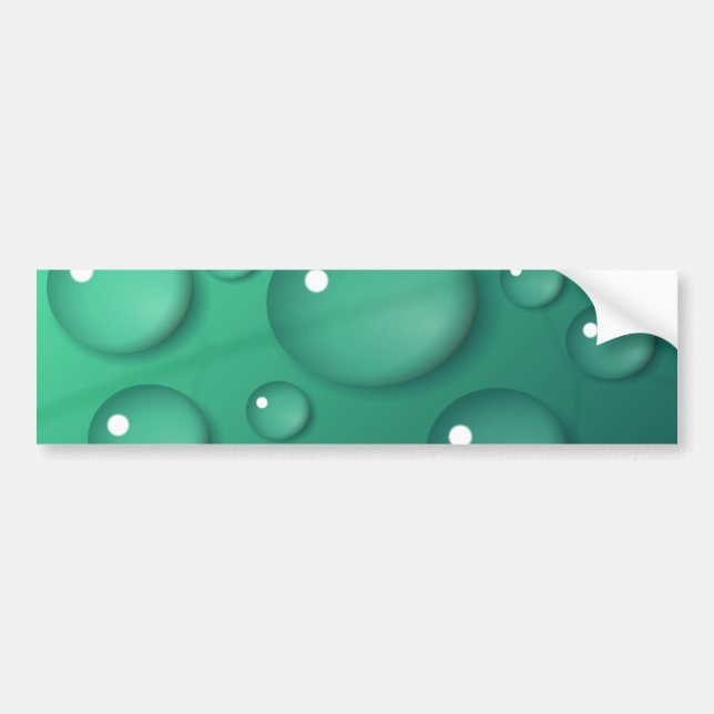 Pegatina Para Coche Textura de lluvia verde azulada (Frente)