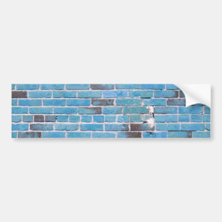 Pegatina Para Coche Textura de pared de ladrillo azul cielo