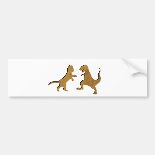 PEGATINA PARA COCHE TEXTURA DE VENTAJA CAT VS T-REX (Frente)