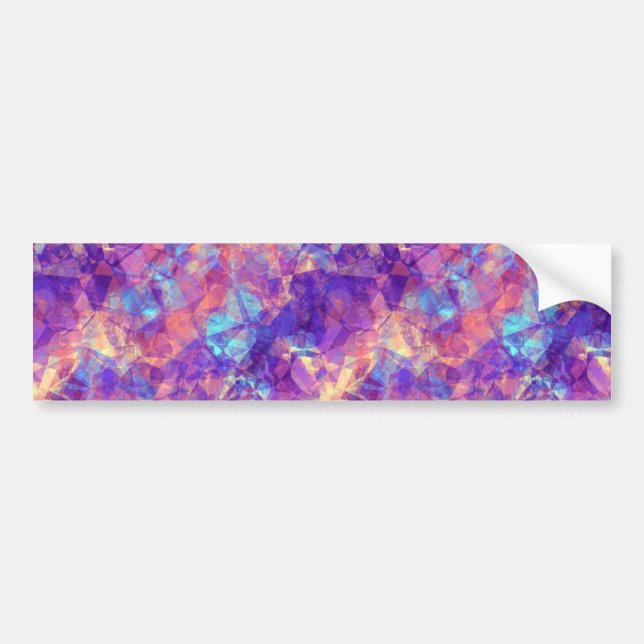 Pegatina Para Coche Textura Violeta Cruzada (Frente)