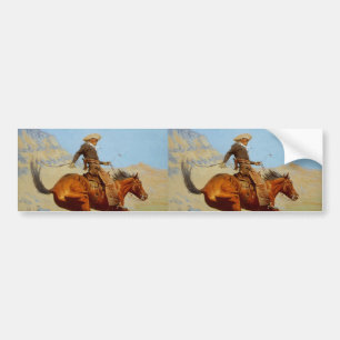 Pegatina Para Coche The Cowboy de Frederic Remington (1902)