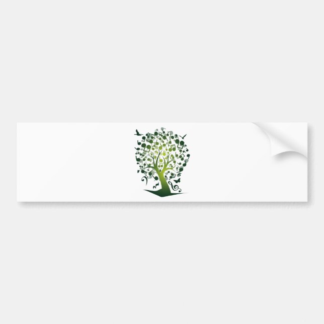 Pegatina Para Coche The_Music_Tree (Frente)