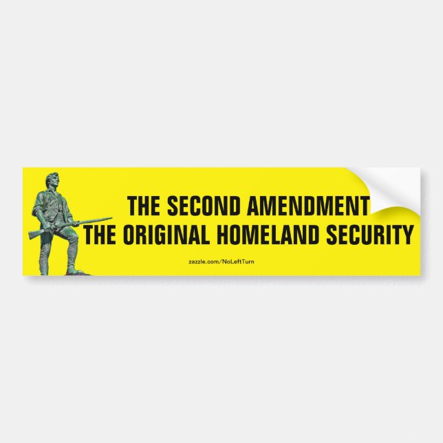 Pegatina Para Coche The Second Amendment Original Homeland Security (Frente)