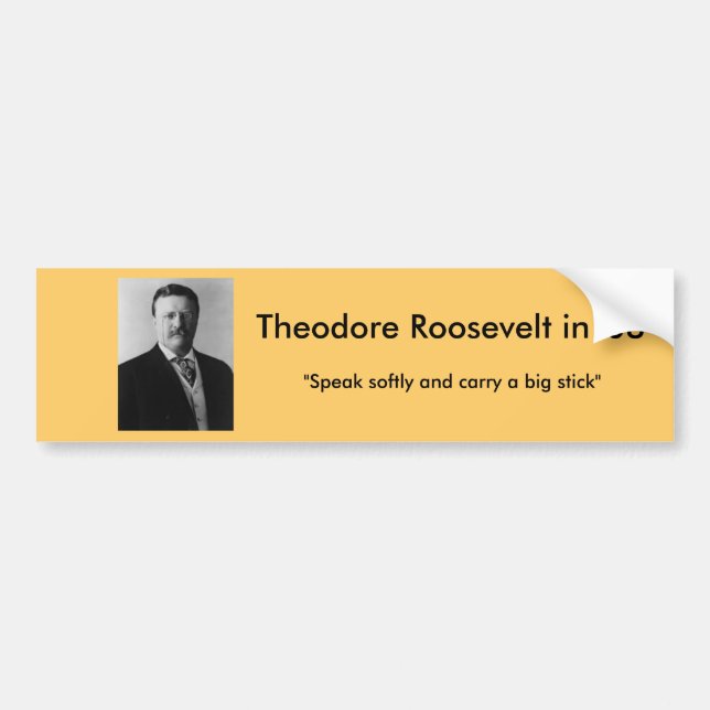 Pegatina Para Coche Theodore Roosevelt para el presidente (Frente)