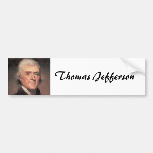 Pegatina Para Coche Thomas Jefferson (Frente)