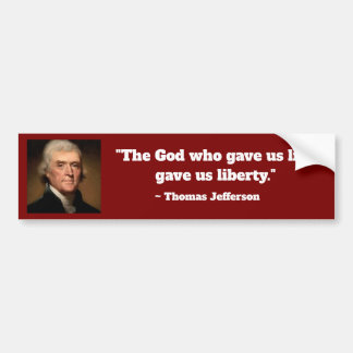 Pegatina Para Coche Thomas Jefferson Life Liberty Cita Bumper Sticker