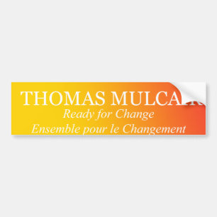 Pegatina Para Coche Thomas Mulcair listo para el cambio