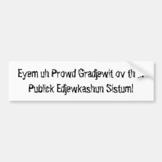 Pegatina Para Coche thuhPublick Edjewkas de Prowd Gradjewit ov…