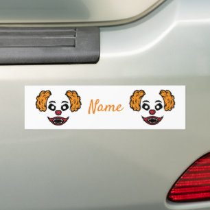 Pegatina Para Coche Thunder_Cove, payaso gracioso y asustado 