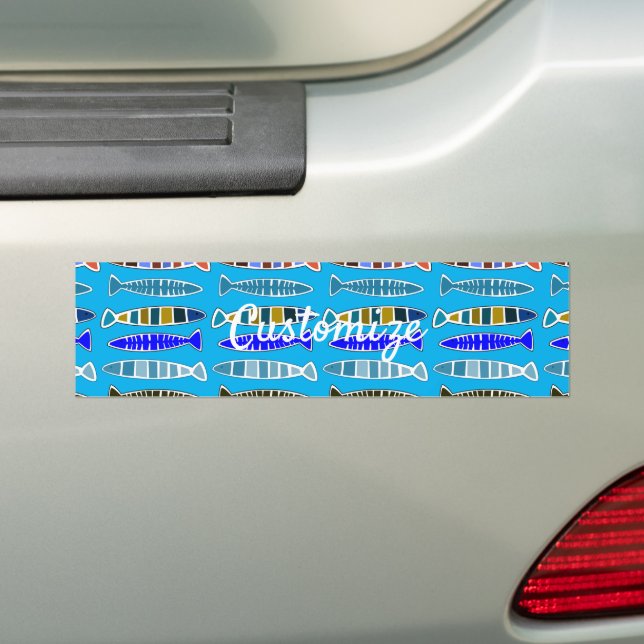 Pegatina Para Coche Thunder_Cove, pez rayado multicolor (en coche)