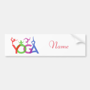 Pegatina Para Coche Thunder_Cove: Siluetas de yoga envenenadas