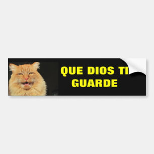 Pegatina Para Coche Ti Guarde de Gato - de Que Dios (puede el vigilar
