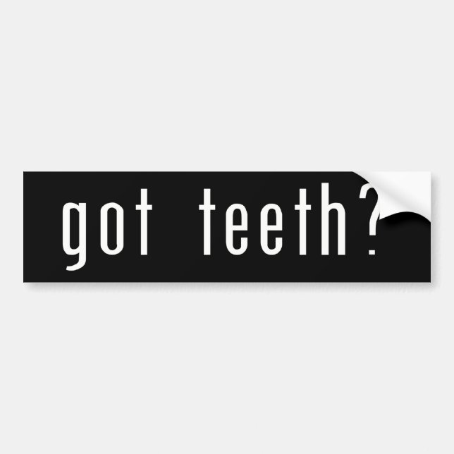 Pegatina Para Coche ¿Tienes Dientes? (Frente)