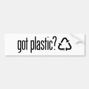 Pegatina Para Coche ¿Tienes plástico?Rótulo de reciclaje