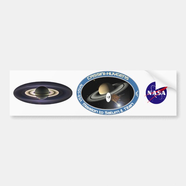 PEGATINA PARA COCHE TIERRA DE CASSINI (Frente)