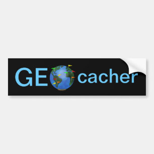 Pegatina Para Coche Tierra de Geocacher con el coche del personalizado