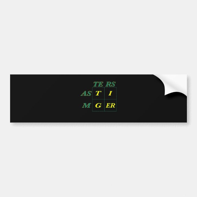 Pegatina Para Coche Tiger Goat Woods Masters (Frente)
