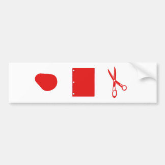 Pegatina Para Coche tijeras de papel de la roca