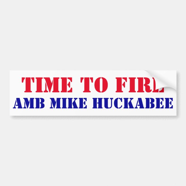 Pegatina Para Coche Time to Fire AMB Mike Huckabee secret mtg Pollard (Frente)